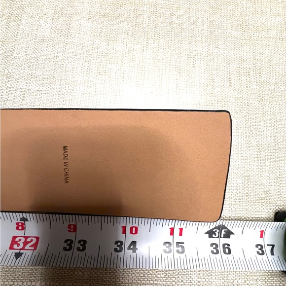 Kate Spade Genuine Leather Pebbled Belt L/XL Gold Buckle Black 36” - Picture 9 of 14